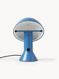 Lámpara de mesa pequeña orientable Elmetto, Plástico pintado, Azul, Ø 22 x Al 28 cm