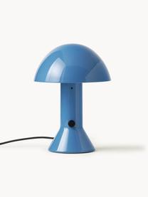 Petite lampe à poser avec abat-jour réglable Elmetto, Plastique laqué, Bleu, Ø 22 x haut. 28 cm