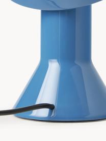 Petite lampe à poser avec abat-jour réglable Elmetto, Plastique laqué, Bleu, Ø 22 x haut. 28 cm