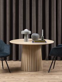 Mesa de comedor redonda de madera Christo, Ø 120 cm, Tablero de fibras de densidad media (MDF) con chapa de roble, aceitado, Madera de roble, Ø 120 cm