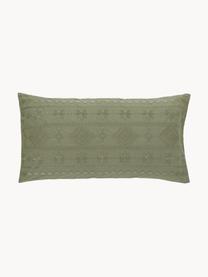 Funda de almohada bordada de algodón Elaine, 100% algodón

Densidad de hilo 140 TC, calidad estándar

El algodón da una sensación agradable y suave en la piel, absorbe bien la humedad y es adecuado para personas alérgicas, Verde estampado, An 45 x L 85 cm