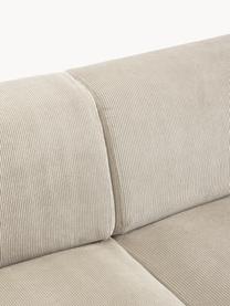 Cord-Ecksofa Melva (4-Sitzer), Bezug: Cord (92% Polyester, 8% P, Gestell: Massives Kiefernholz, Spa, Cord Hellbeige, B 319 x T 195 cm, Eckteil links