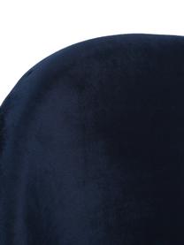Chaises modernes en velours, rembourrées Amy, 2 pièces, Revêtement : bleu marine Pieds : noir