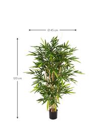 Planta artificial Bamboo, Poliéster, troncos de materiales naturales, Verde, marrón, Ø 45 x Al 120 cm