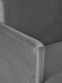 Sofa z aksamitu Fluente (2-osobowa), Tapicerka: aksamit (wysokiej jakości, Stelaż: lite drewno sosnowe, Nogi: metal malowany proszkowo , Ciemnoszary aksamit, S 166 x G 85 cm
