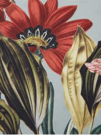 Dubbelzijdig katoensatijnen dekbedovertrek Airen, Weeftechniek: satijn Draaddichtheid 300, Grijsgroen, multicolour, 200 x 220 cm