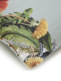 Dubbelzijdig katoensatijnen dekbedovertrek Airen, Weeftechniek: satijn Draaddichtheid 300, Grijsgroen, multicolour, 200 x 220 cm