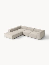 Modulares XL-Ecksofa Lennon aus Leinen-Mix, Bezug: 50 % Viskose, 25 % Leinen, Gestell: Fichtenholz, Sperrholz, m, Füße: Kunststoff Dieses Produkt, Leinen-Mix Grau, B 329 x T 269 cm, Eckteil links