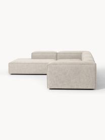 Modulares XL-Ecksofa Lennon aus Leinen-Mix, Bezug: 50 % Viskose, 25 % Leinen, Gestell: Fichtenholz, Sperrholz, m, Füße: Kunststoff Dieses Produkt, Leinen-Mix Grau, B 329 x T 269 cm, Eckteil links