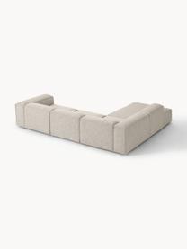 Modulares XL-Ecksofa Lennon aus Leinen-Mix, Bezug: 50 % Viskose, 25 % Leinen, Gestell: Fichtenholz, Sperrholz, m, Füße: Kunststoff Dieses Produkt, Leinen-Mix Grau, B 329 x T 269 cm, Eckteil links