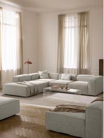 Modulares XL-Ecksofa Lennon aus Leinen-Mix, Bezug: 50 % Viskose, 25 % Leinen, Gestell: Fichtenholz, Sperrholz, m, Füße: Kunststoff Dieses Produkt, Leinen-Mix Grau, B 329 x T 269 cm, Eckteil links