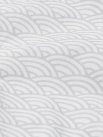 Baumwollsatin-Bettwäsche Wave, Baumwollsatin, Grau, Weiß, gemustert, B 100 x L 135 cm