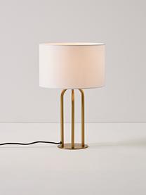 Lampa stołowa Gianna, Złamana biel, odcienie mosiądzu, Ø 27 x W 42 cm