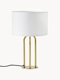 Stolová lampa Gianna, Lomená biela, mosadzné odtiene, Ø 27 x V 42 cm