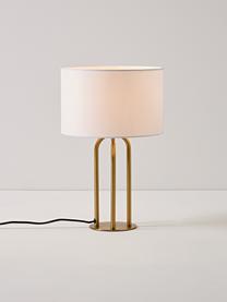 Lampa stołowa Gianna, Złamana biel, odcienie mosiądzu, Ø 27 x W 42 cm