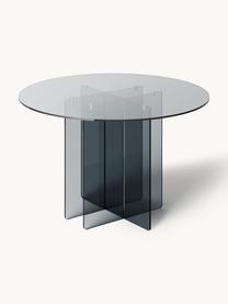Okrúhly sklenený jedálenský stôl Anouk, Ø 120 cm, Sklo, Sivá, priehľadná, Ø 120 cm