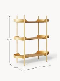 Console en métal Taru, Métal, revêtement par poudre, Ocre, mat, Ø 90 x haut. 104 cm