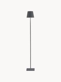 Kleine dimmbare LED-Stehlampe Poldina, höhenverstellbar, Dunkelgrau, matt, H 122 cm