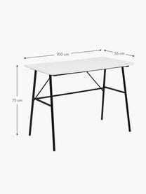 Bureau Pascal, Blanc, larg. 100 x long. 75 cm