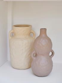 Design-Vase Squared aus Porzellan, Porzellan, Beige, B 15 x H 24 cm
