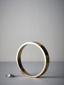 Dekoracja Ring, Metal powlekany, Odcienie złotego, Ø 25 x W 25 cm