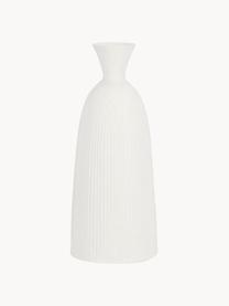Vase design en céramique Striped, haut. 35 cm, Céramique, Blanc, Ø 14 x haut. 35 cm