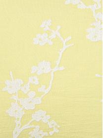 Housse de coussin décoratif Jasmin, Jaune, blanc