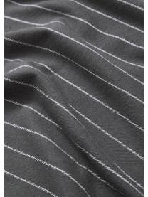 Károvaný flanelový oboustranný povlak na přikrývku z bavlny Noelle, Antracitová, bílá, Š 200 cm, D 200 cm