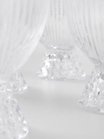 Bicchiere acqua con fantasia a rilievo Ace 4 pz, Vetro, Trasparente, Ø 8 x Alt. 11 cm