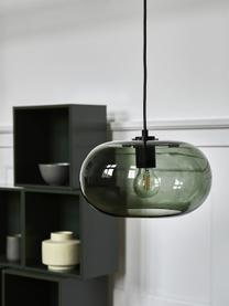 Design Pendelleuchte Kobe, Lampenschirm: Glas, mundgeblasen, Grau, Ø 30 x H 17 cm