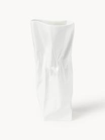 Vase design en porcelaine Adelaide, haut. 22 cm, Porcelaine, Blanc crème, larg. 10 x haut. 22 cm