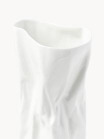 Dizajnová porcelánová váza Adelaide, V 22 cm, Porcelán, Krémovobiela, Š 10 x V 22 cm