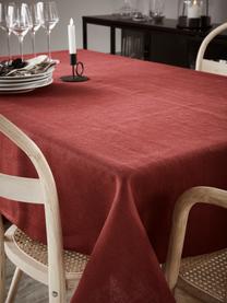 Leinen-Tischdecke Heddie in Rot, 100% Leinen, Rot, Für 6 - 8 Personen (B 145 x L 250 cm)
