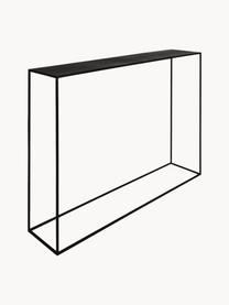 Metalen sidetable Expo, Gepoedercoat metaal, Zwart, B 110 x D 25 cm