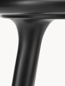 Tabouret de comptoir en bois de hêtre High Stool, Bois de hêtre noir laqué, cuir noir, larg. 45 x haut. 69 cm