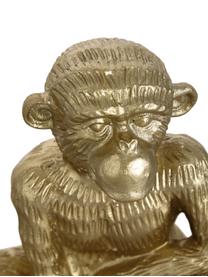 Dekorace Monkey, Polyresin, Zlatá, Š 12 cm, V 15 cm