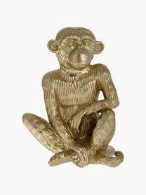 Dekoracja Monkey, Poliresing, Odcienie złotego, S 12 x W 15 cm