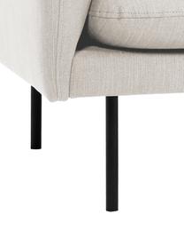 Sofa Moby (2-osobowa), Tapicerka: poliester Dzięki tkaninie, Tapicerka: pianka na zawieszeniu spr, Stelaż: lite drewno sosnowe z cer, Nogi: metal malowany proszkowo, Tkanina w odcieniu złamanej bieli, S 170 x G 95 cm