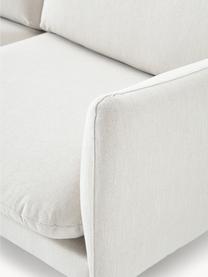 Sofa Moby (2-Sitzer), Bezug: Polyester Der hochwertige, Gestell: Massives Kiefernholz, Füße: Metall, pulverbeschichtet, Webstoff Off White, B 170 x T 95 cm