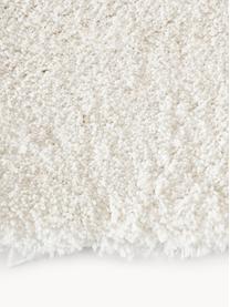 Pluizige hoogpolige loper Leighton, Bovenzijde: microvezels (100% gerecyc, Onderzijde: 55% polyester, 45% katoen, Gebroken wit, B 80 x L 200 cm