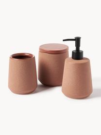 Set de accesorios de baño Leibi, 2 uds., Cerámica de gres, Terracota, Set de diferentes tamaños