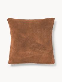Poszewka na poduszkę z zamszu Xavier, 100 % zamsz (bez chromu), Jasny brązowy, S 50 x D 50 cm