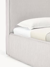 Cama individual Dream, con espacio de almacenamiento, Tapizado: poliéster (borreguillo) A, Estructura: madera de pino maciza con, Tejido greige, An 90 x L 200 cm