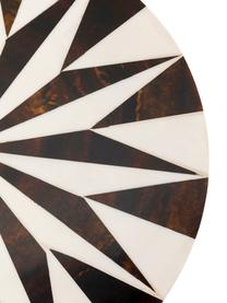 Ręcznie wykonany okrągły stolik pomocniczy Domero, Stelaż: metal powlekany, Drewno naturalne lakierowane na ciemno, Ø 25 x 50 cm