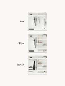 Armario modular con puertas correderas Charlotte, 200 cm, variantes diferentes, Estructura: tablero aglomerado revest, Blanco, Classic Interior, An 200 x Al 200 cm