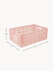 Klappbare Aufbewahrungsbox Maxi, B 60 cm, Kunststoff, Hellrosa, B 60 x T 40 cm