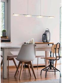 Moderne LED hanglamp Cartama, Baldakijn: verchroomd metaal, Chroomkleurig, 78 x 110 cm