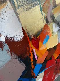 Handbeschilderde canvasdoek Esplosione di Colore, Meerkleurig, B 150 x H 110 cm