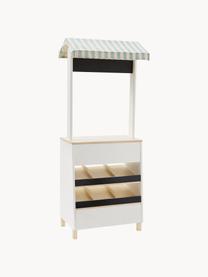 Kinder-Marktstand Kids' Hub, Mitteldichte Holzfaserplatte (MDF), Pappelholz, 100 % Baumwolle, Sperrholz, Weiss, Mehrfarbig, B 46 x H 118 cm