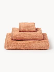 Lot de serviettes de bain en coton Audrina, tailles variées, Pêche, 4 éléments (2 serviettes de toilette et 2 draps de bain)